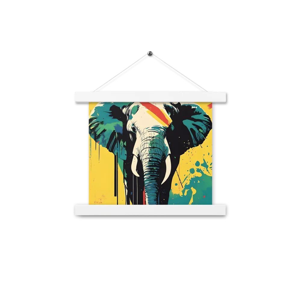 Elegance of the Wild: A Colorful Harmony | Poster With White Wood Hanger | 10″×10″