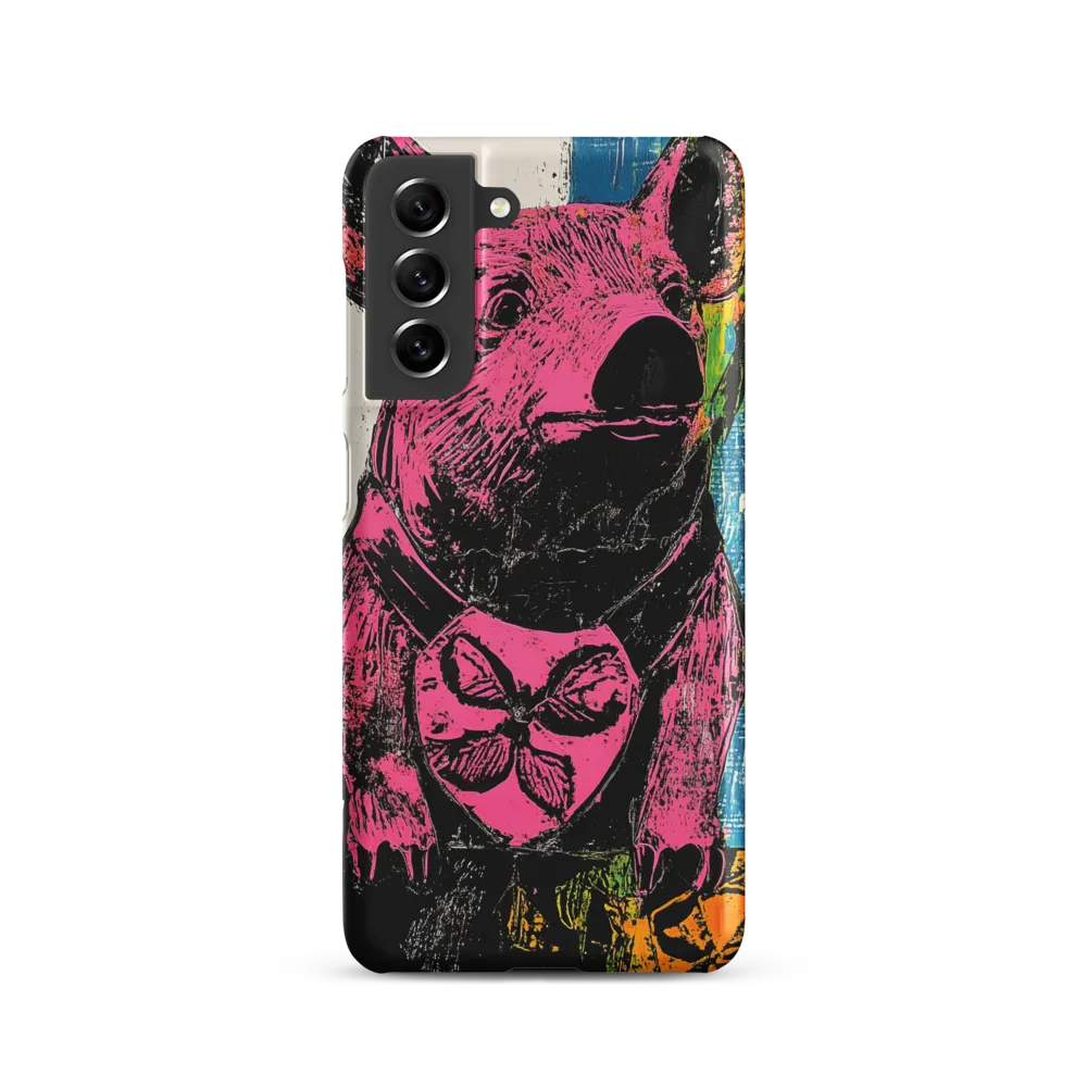 Vibrant Hearted Pig | Phone Case |  S21 | Snap Case | Matte