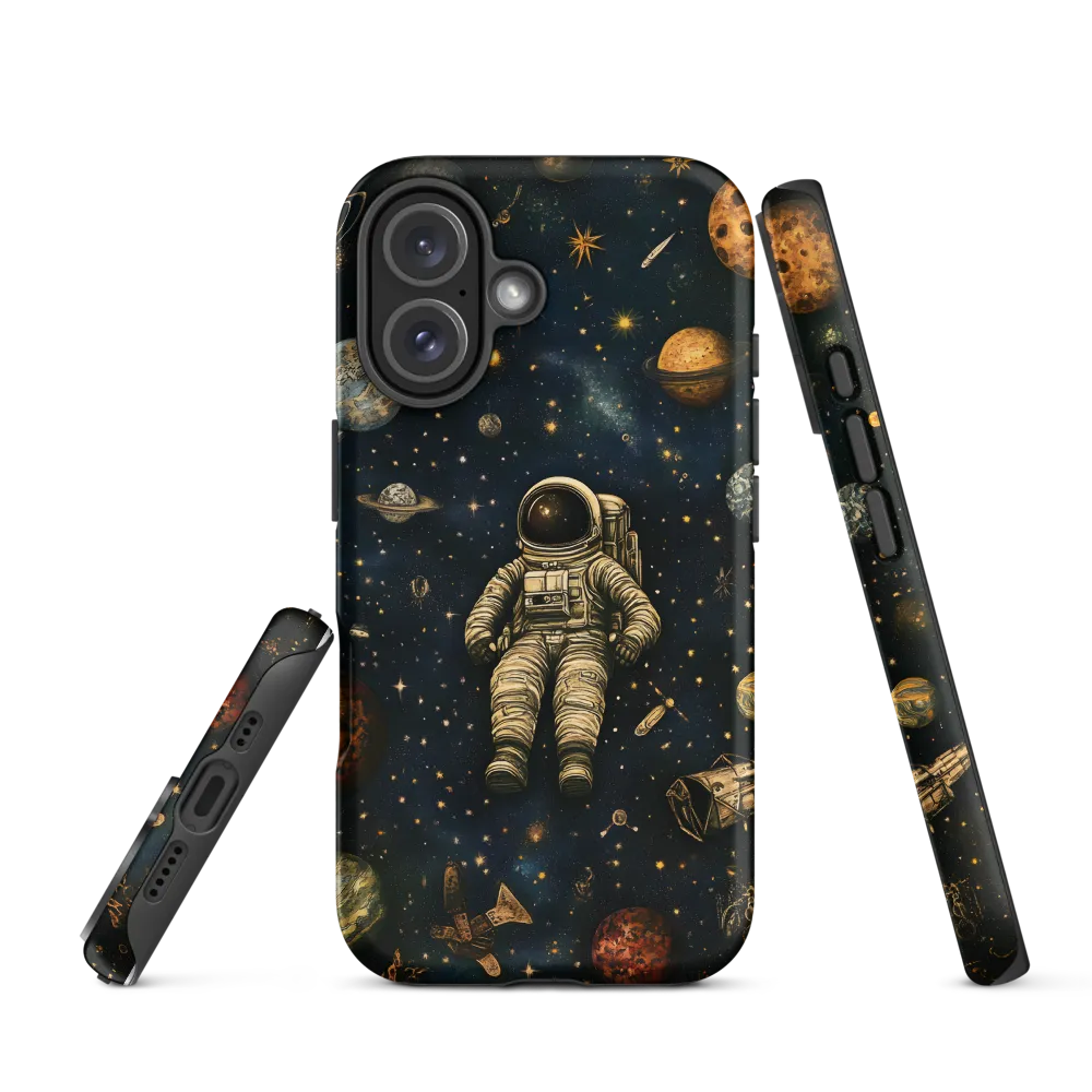 Cosmic Voyage: An Astronaut's Solitude | Phone Case