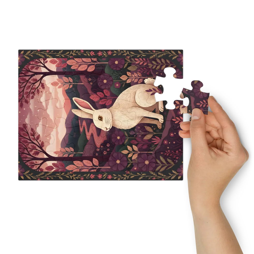 Twilight Rabbit 
 Jigsaw Puzzle in Tin Box