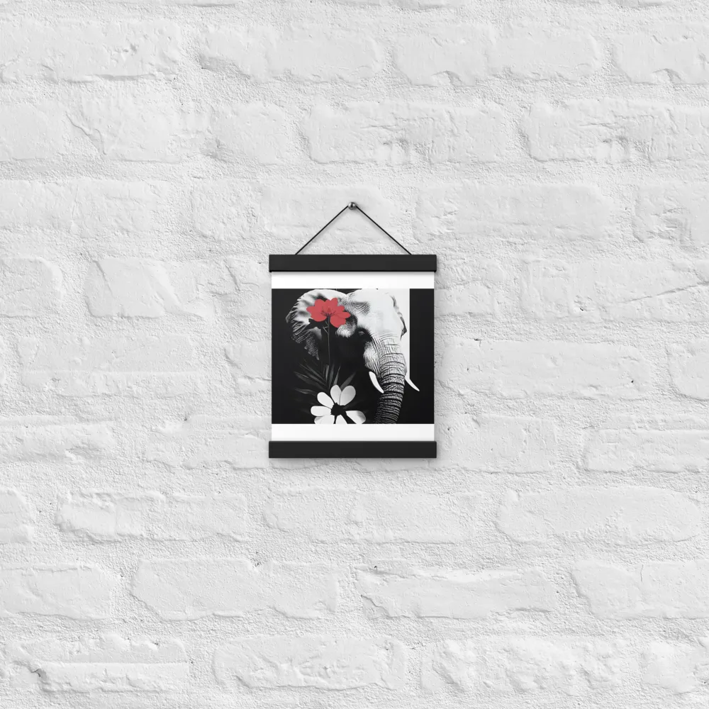 Elephant Harmony | Poster With Black Wood Hanger | 8″×10″