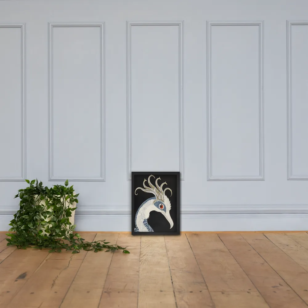 Elegance of the Majestic Peacock | Poster with Black Frame | 12″×16″
