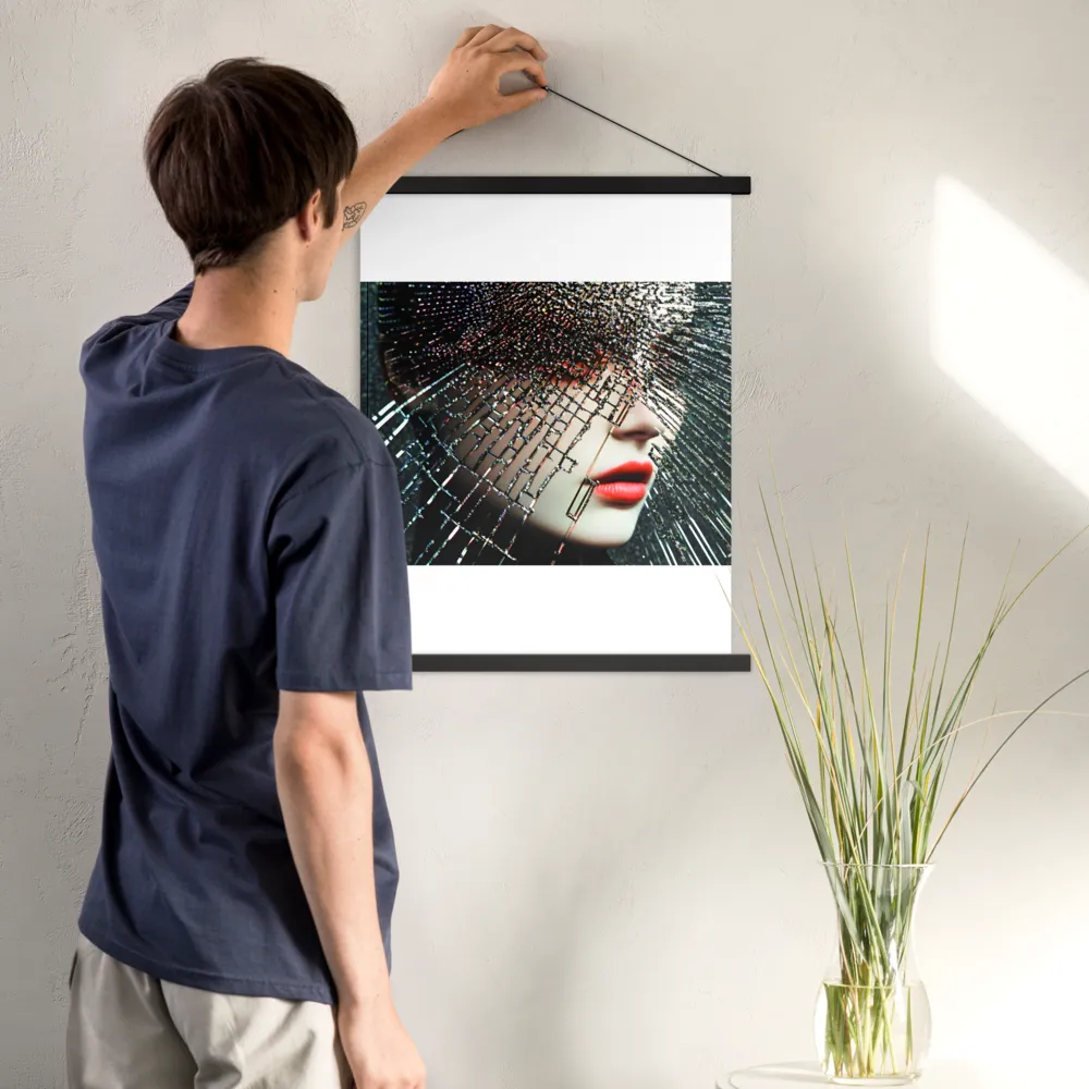 Fractured Identity | Poster With Black Wood Hanger | 18″×24″