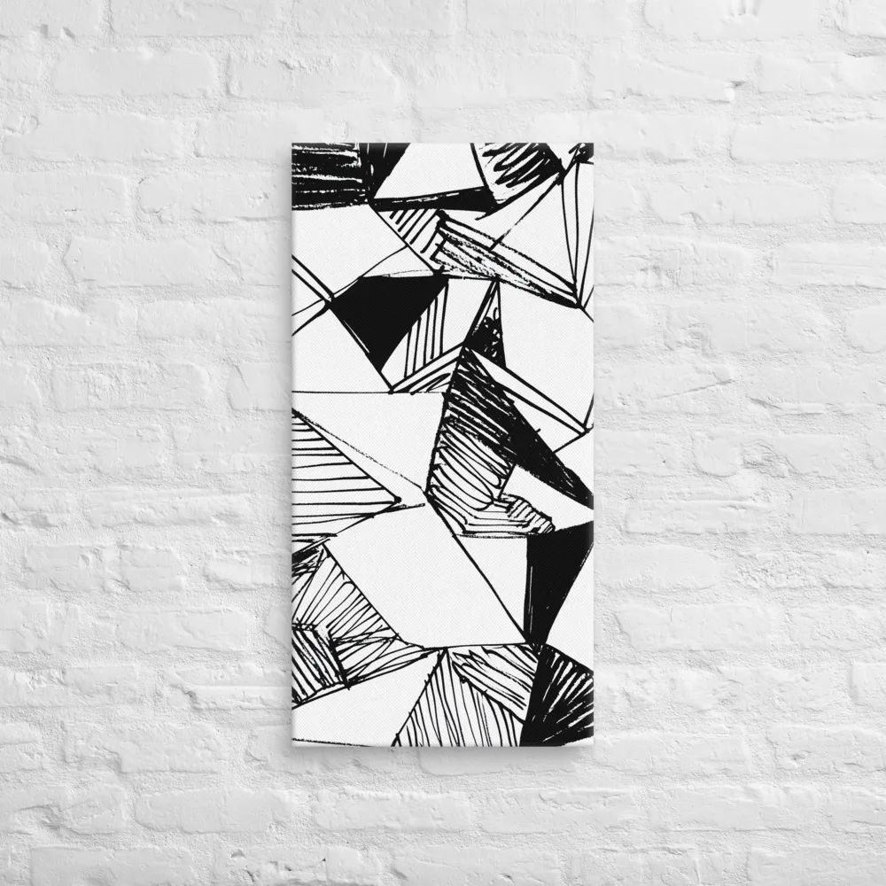 Dynamic Geometry in Ink | Canvas | 16″×32″