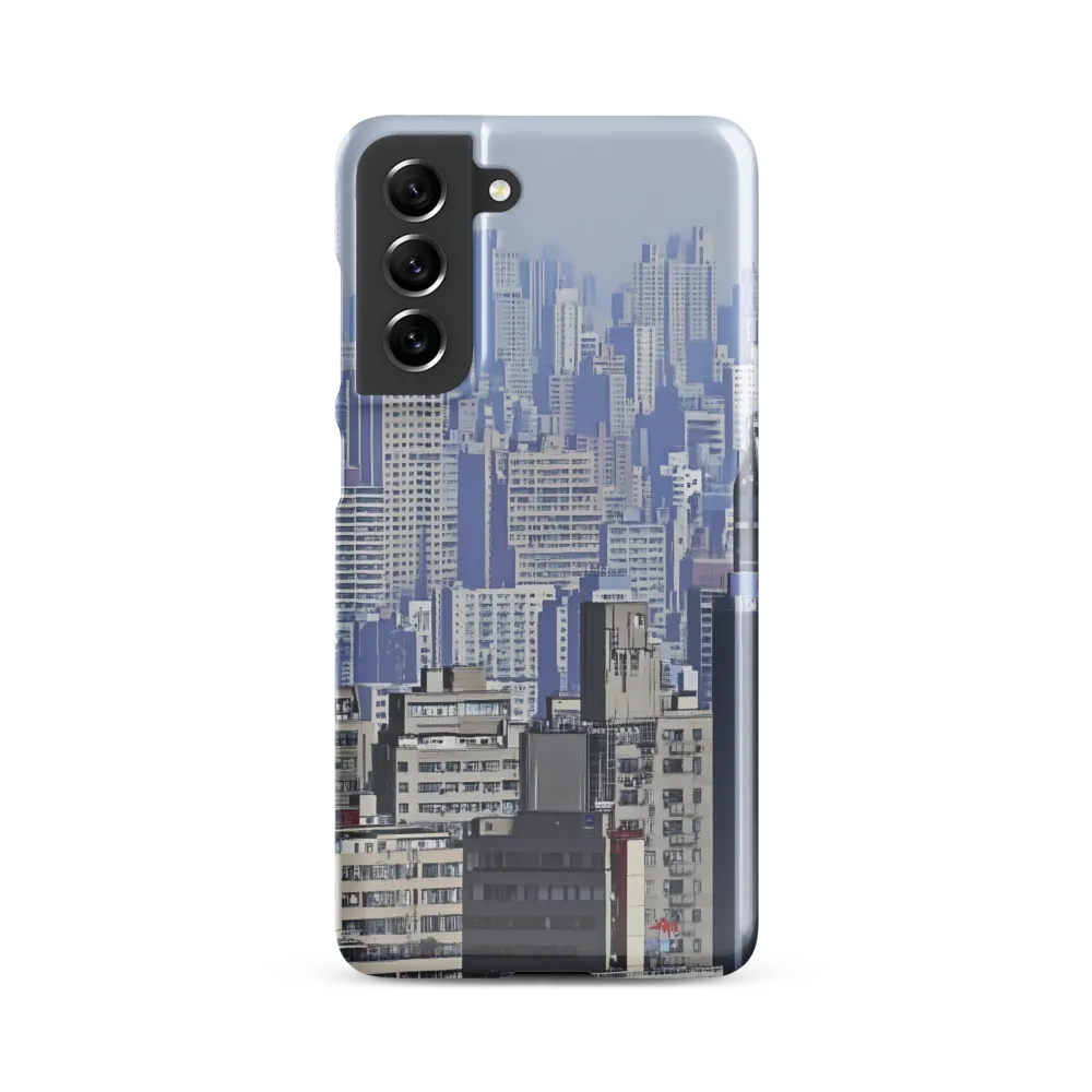 Urban Symphony: A Cityscape in Blues and Grays