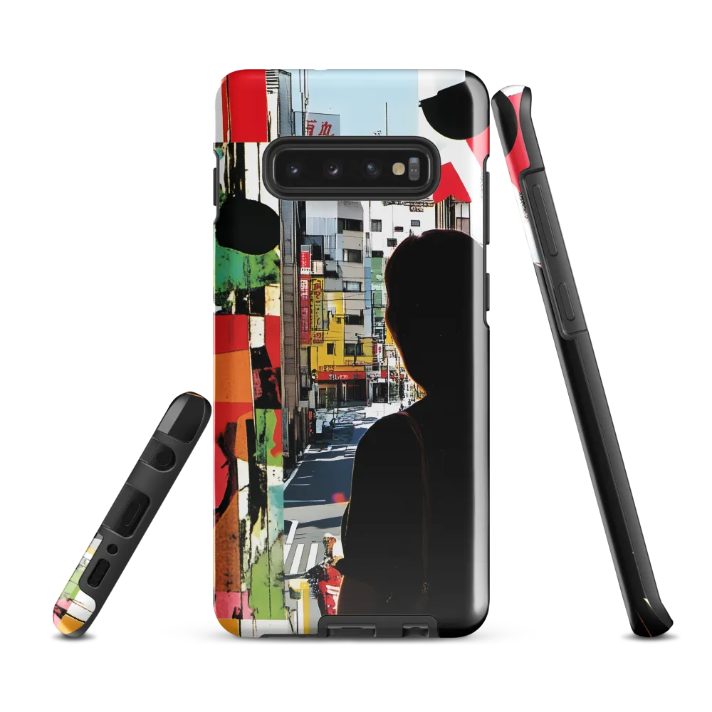 Urban Reflections: A Silhouette's Journey | Phone Case |  S10 Plus | Tough Case | Glossy