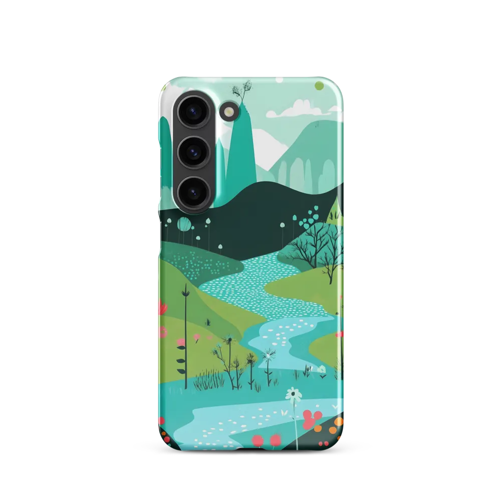 Whimsical River in a Lush Landscape