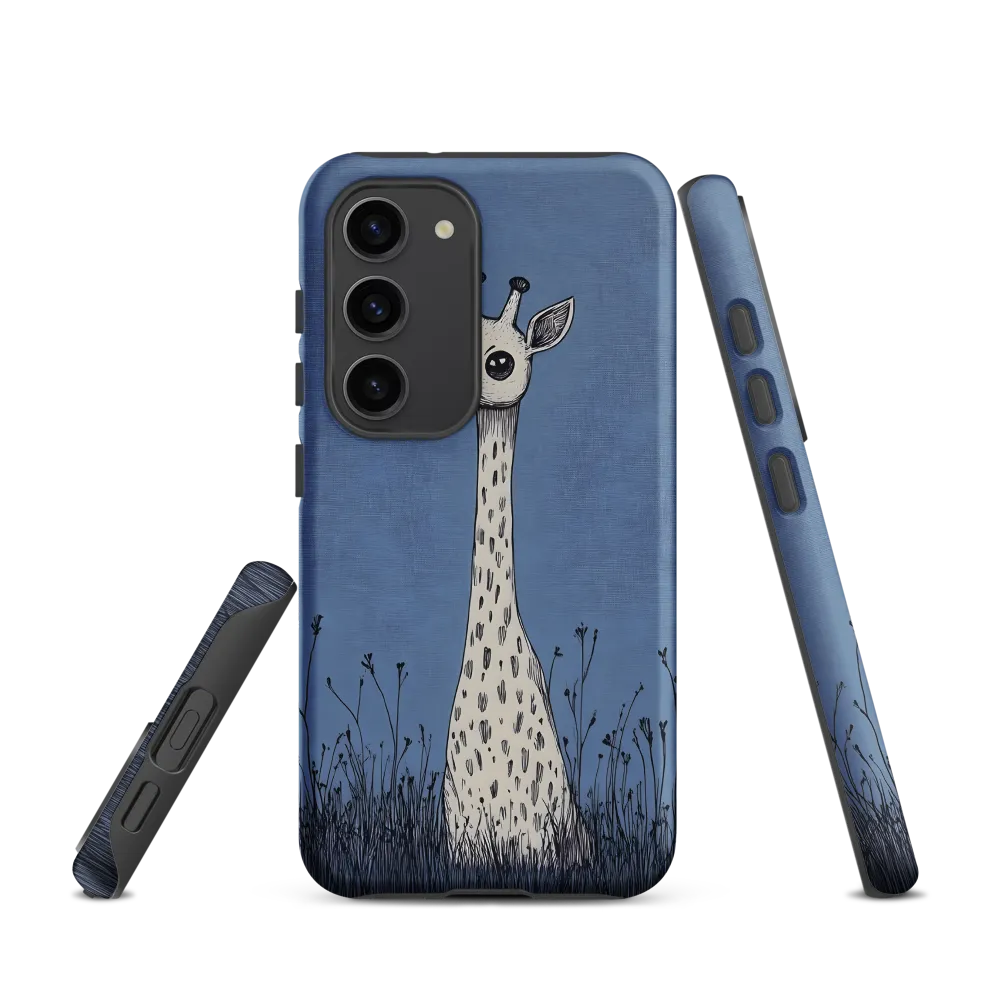 Whimsical Giraffe in Blue