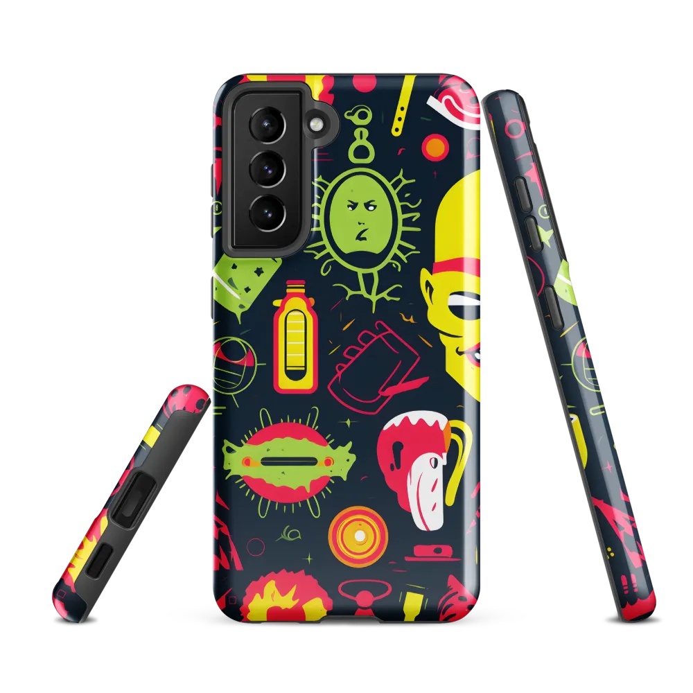 Neon Revelry: A Quirky Exploration of Modern Pop Art