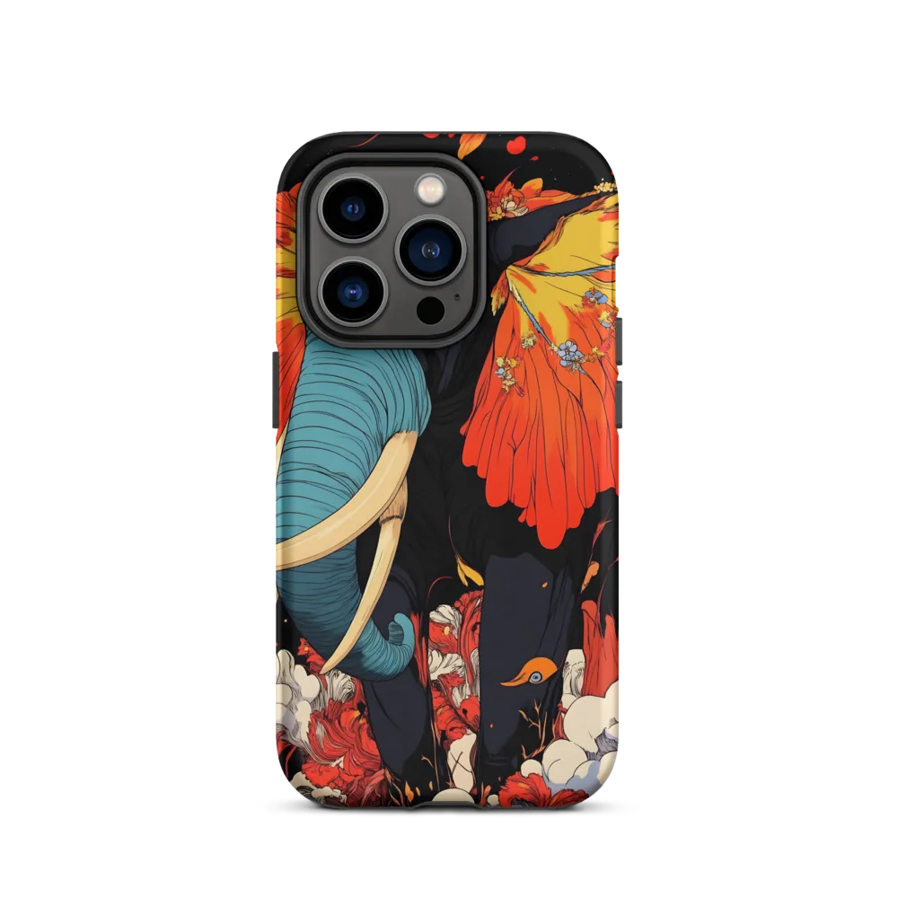 Majesty of the Floral Elephant | Phone Case |  14 Pro | Tough Case | Matte