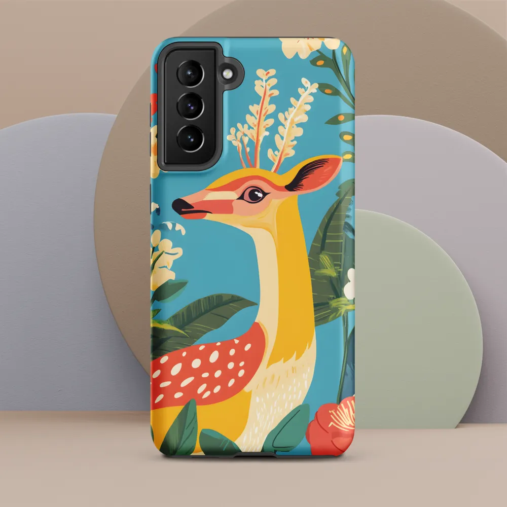 Serene Majesty: A Vibrant Deer Amidst Flora