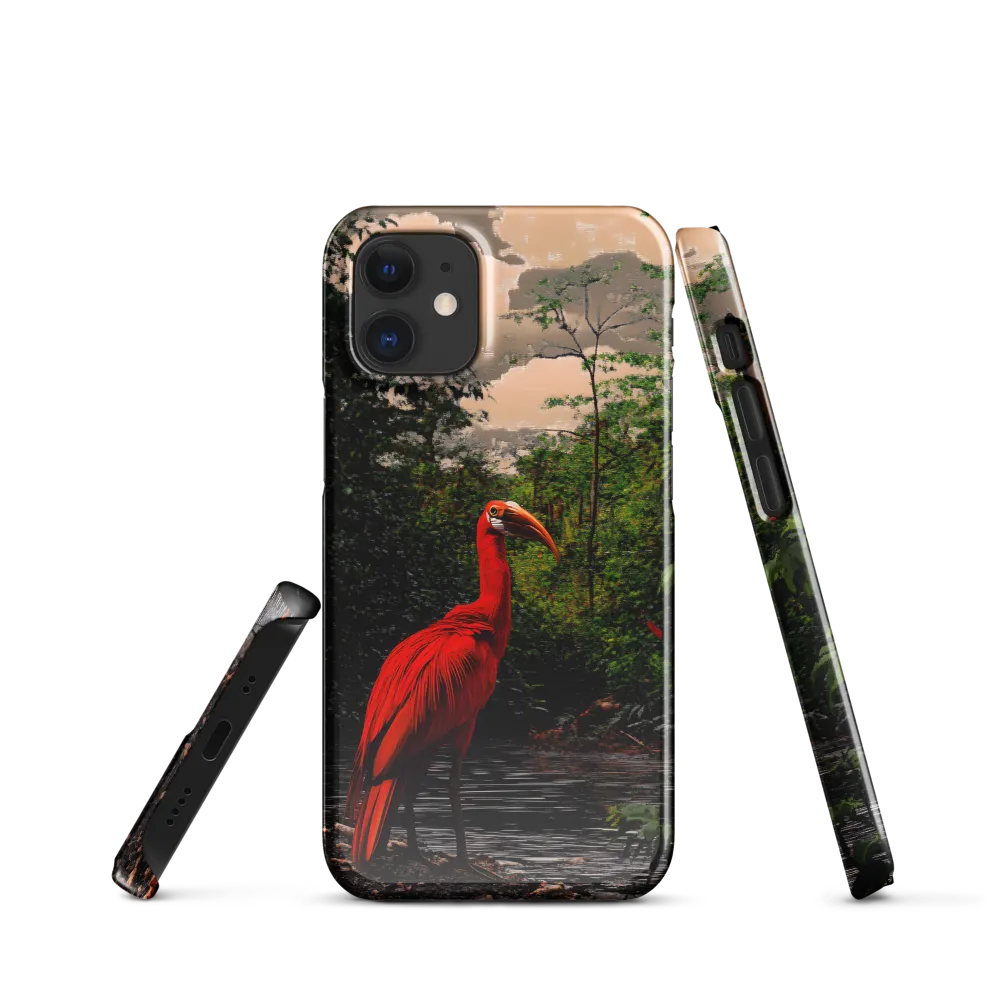 Crimson Ibis at the Water's Edge