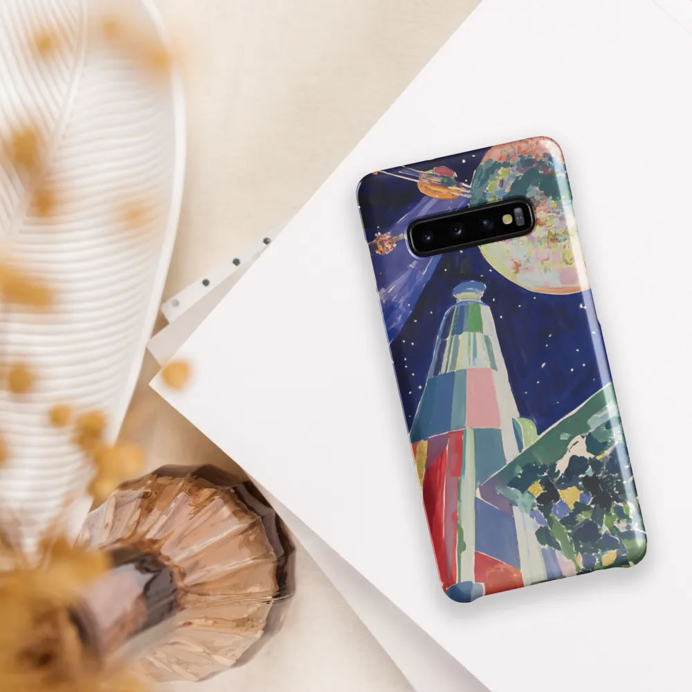 Galactic Dreams: A Surreal Exploration of Space | Phone Case |  S10 Plus | Snap Case | Glossy