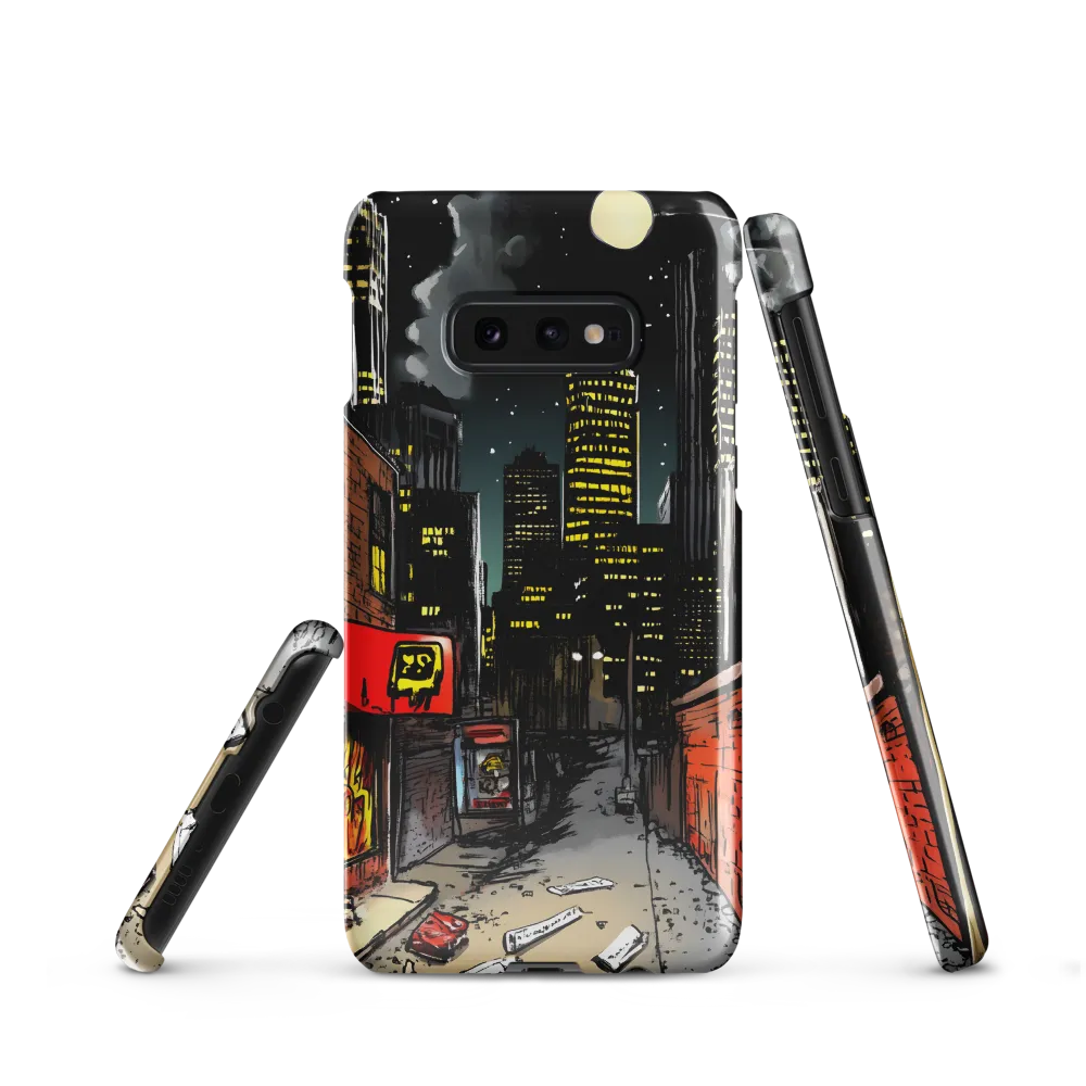 Nocturnal Cityscape: The Hidden Alley | Phone Case |  S10e | Snap Case | Glossy