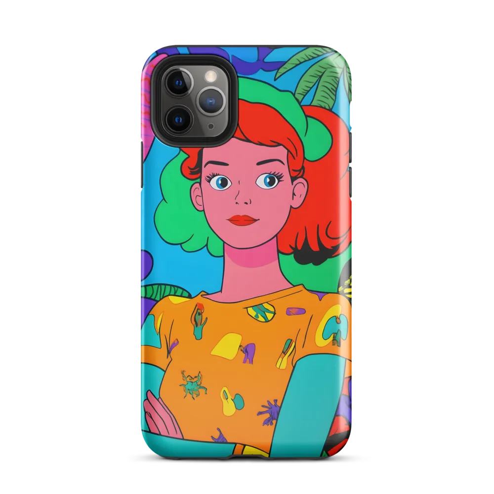 Tropical Vibes: A Playful Portrait | Phone Case |  11 Pro Max | Tough Case | Glossy