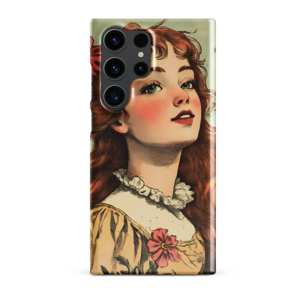 Whimsical Portrait of a Flower-Adorned Girl