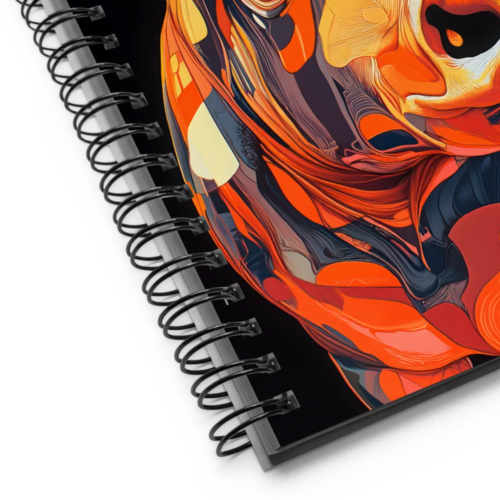 Modern Serenade: The Vibrant Cow | Spiral Notebook