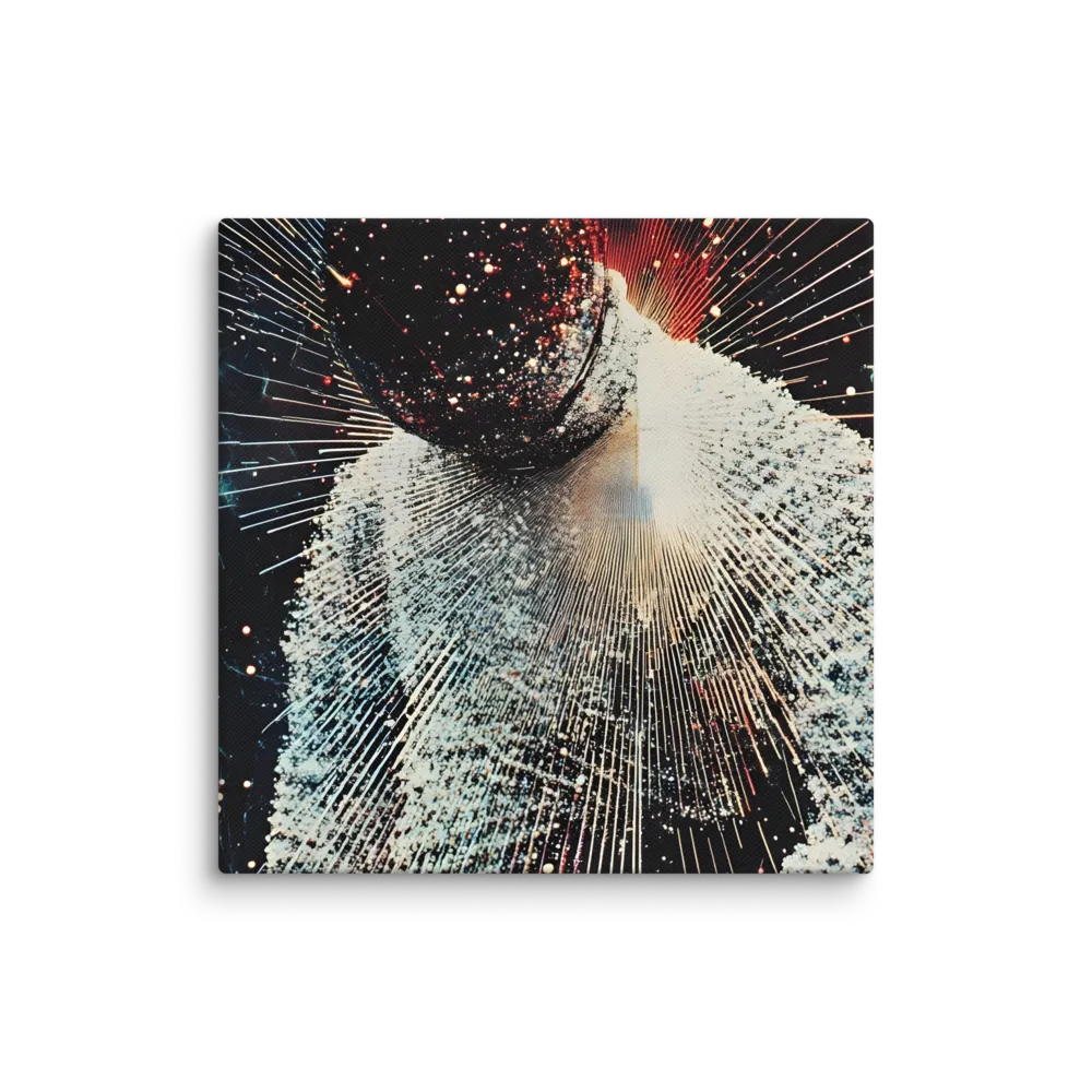 Ethereal Astronaut: A Journey Through the Cosmos | Canvas | 8″×8″