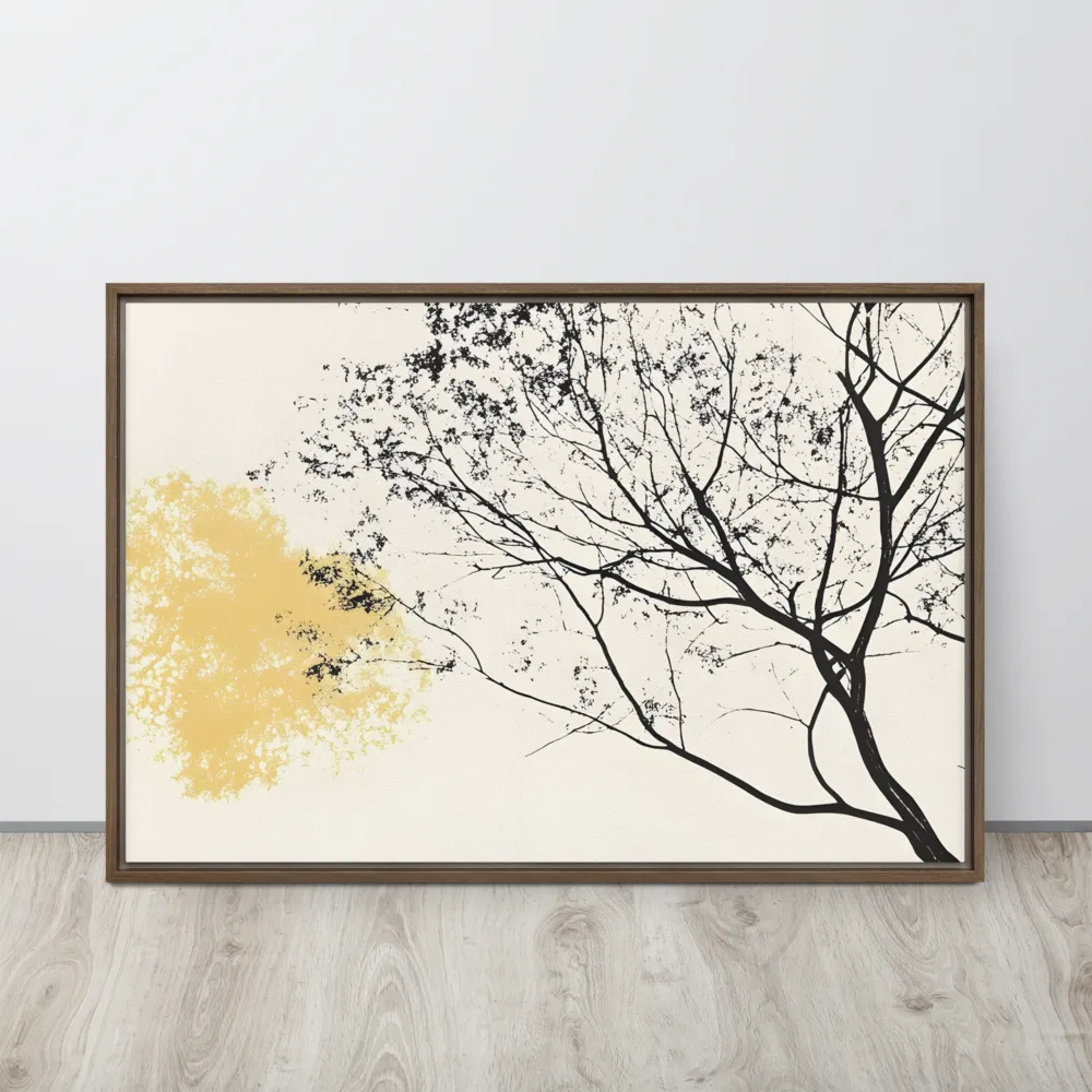 Whispers of Solitude | Canvas with Brown Frame | 24″×36″