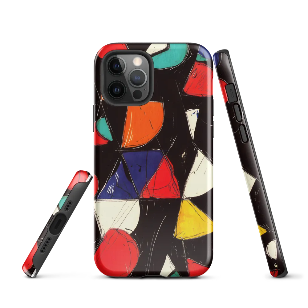 Vibrant Geometric Symphony | Phone Case |  12 Pro | Tough Case | Glossy