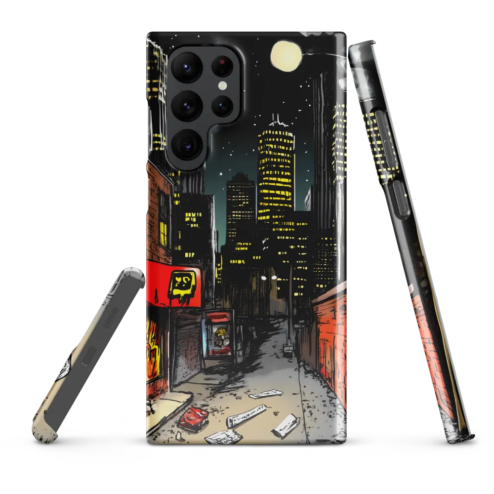 Nocturnal Cityscape: The Hidden Alley | Phone Case |  S22 Ultra | Snap Case | Glossy