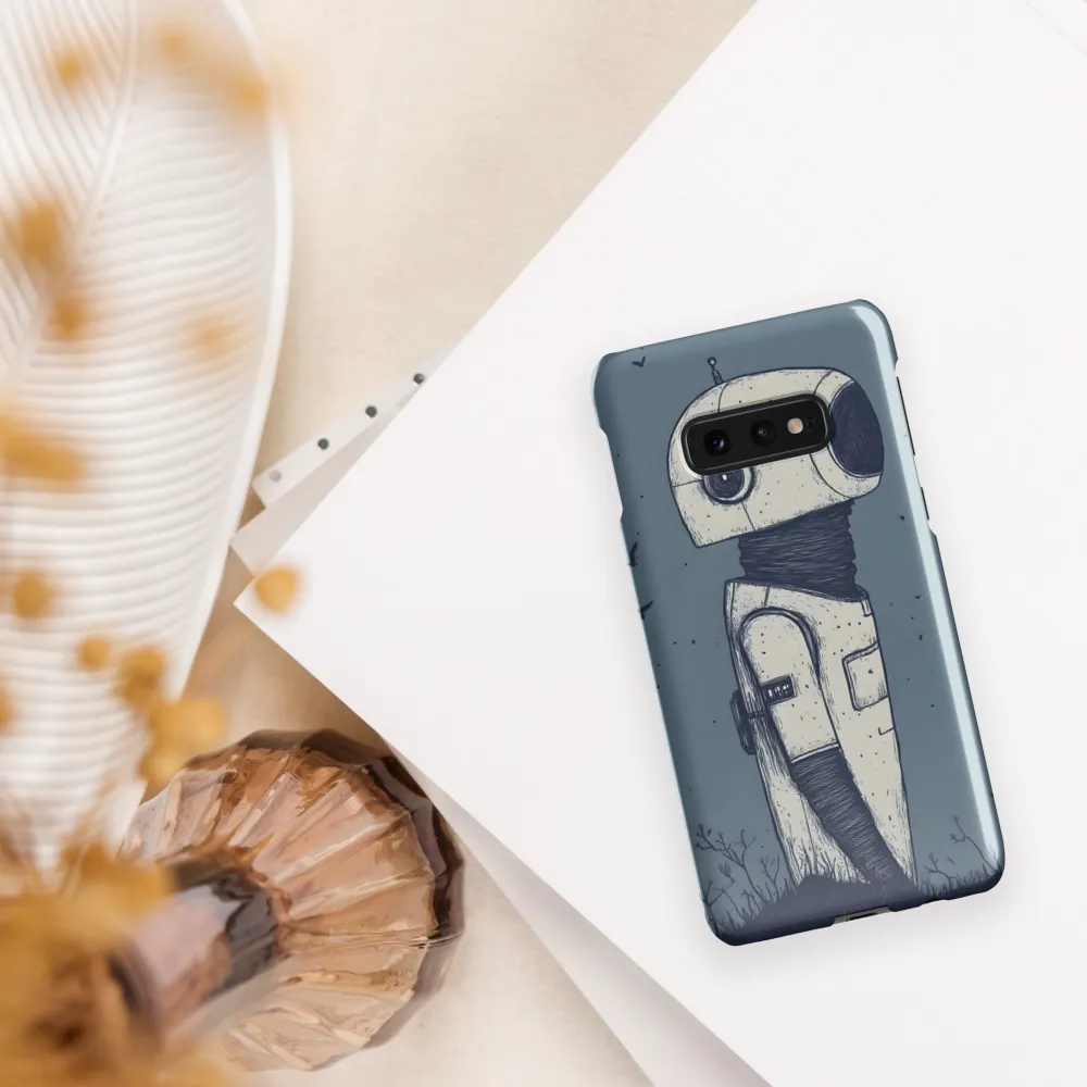 Contemplative Robot in a Barren Landscape | Phone Case |  S10e | Snap Case | Glossy
