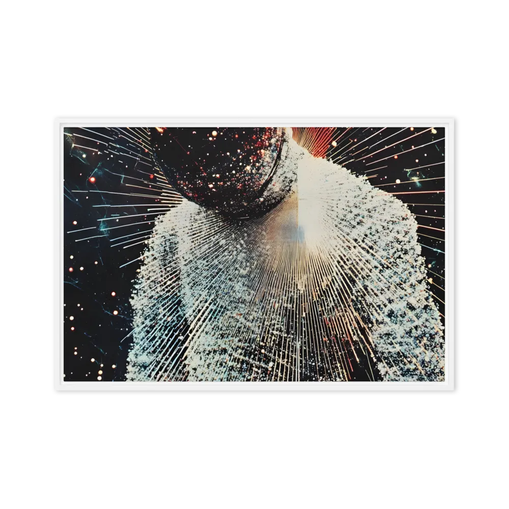 Ethereal Astronaut: A Journey Through the Cosmos | Canvas with White Frame | 20″×30″