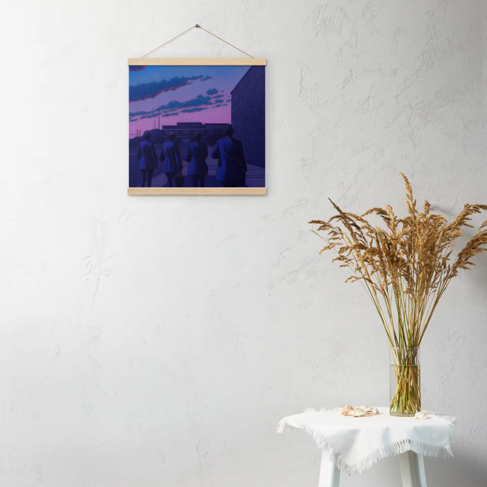 The Twilight Stroll | Poster With Oak Wood Hanger | 16″×16″