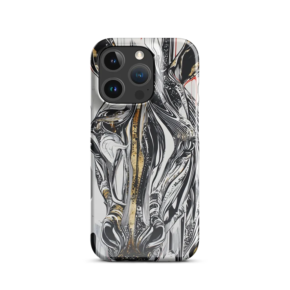 Ethereal Majesty: The Abstract Zebra | Phone Case |  16 Pro | Snap Case | Glossy