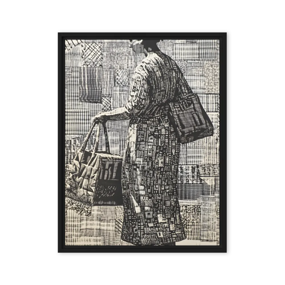 Urban Reflections: A Shopping Narrative | Canvas with Black Frame | 24″×32″