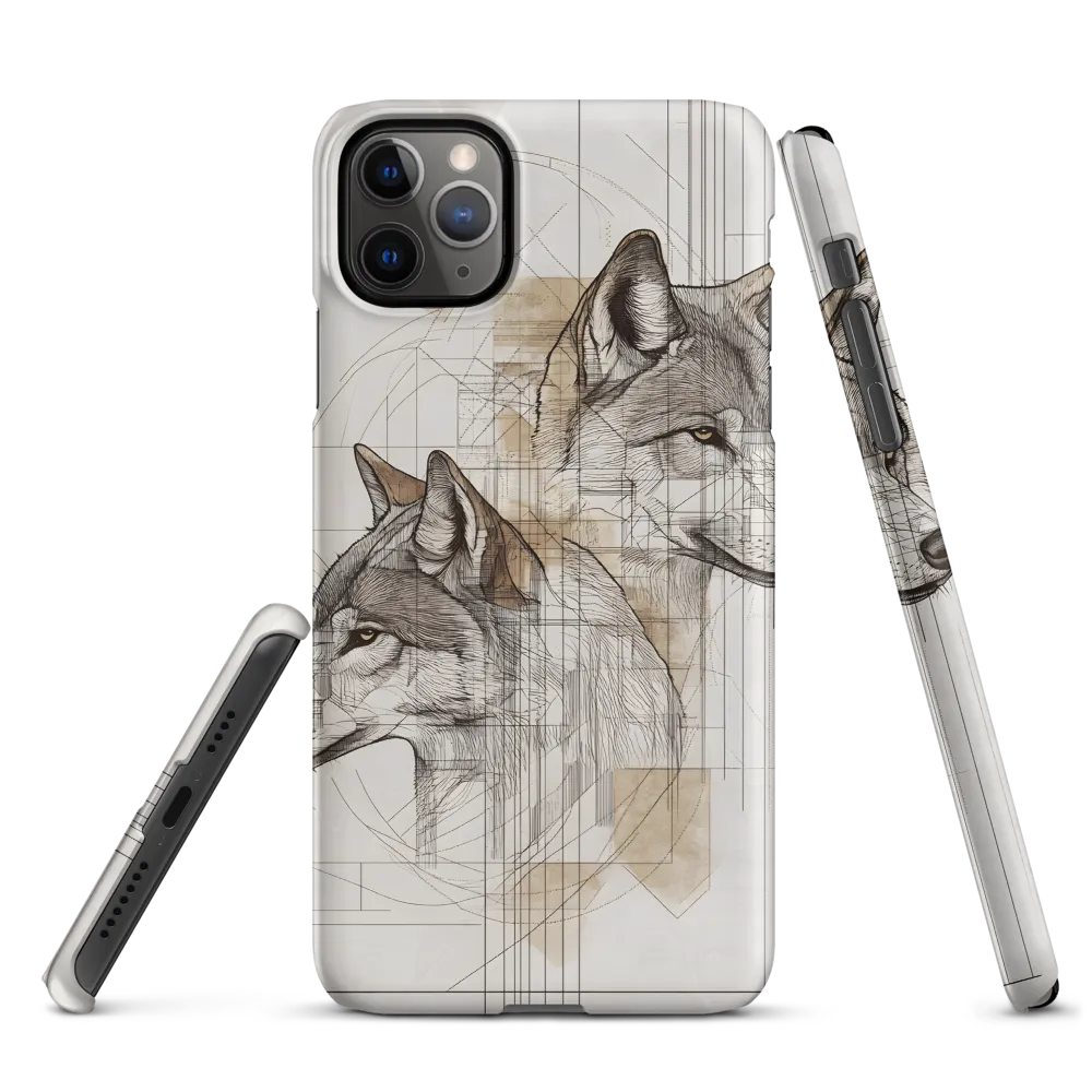 Geometric Harmony: The Essence of Wolves | Phone Case |  11 Pro Max | Snap Case | Matte