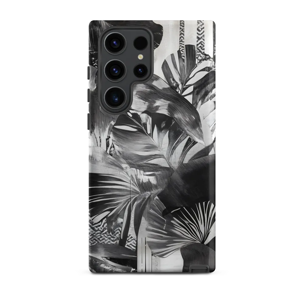 Monochrome Serenity in Tropical Foliage