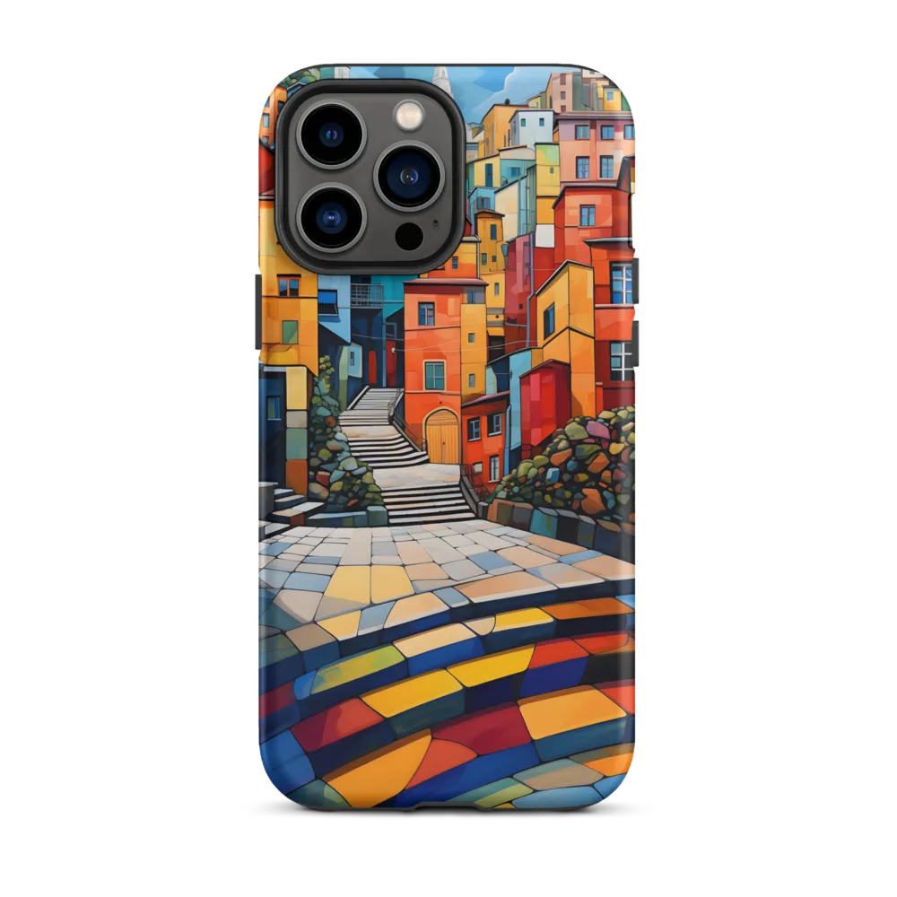 Vibrant Village: A Cubist Journey
