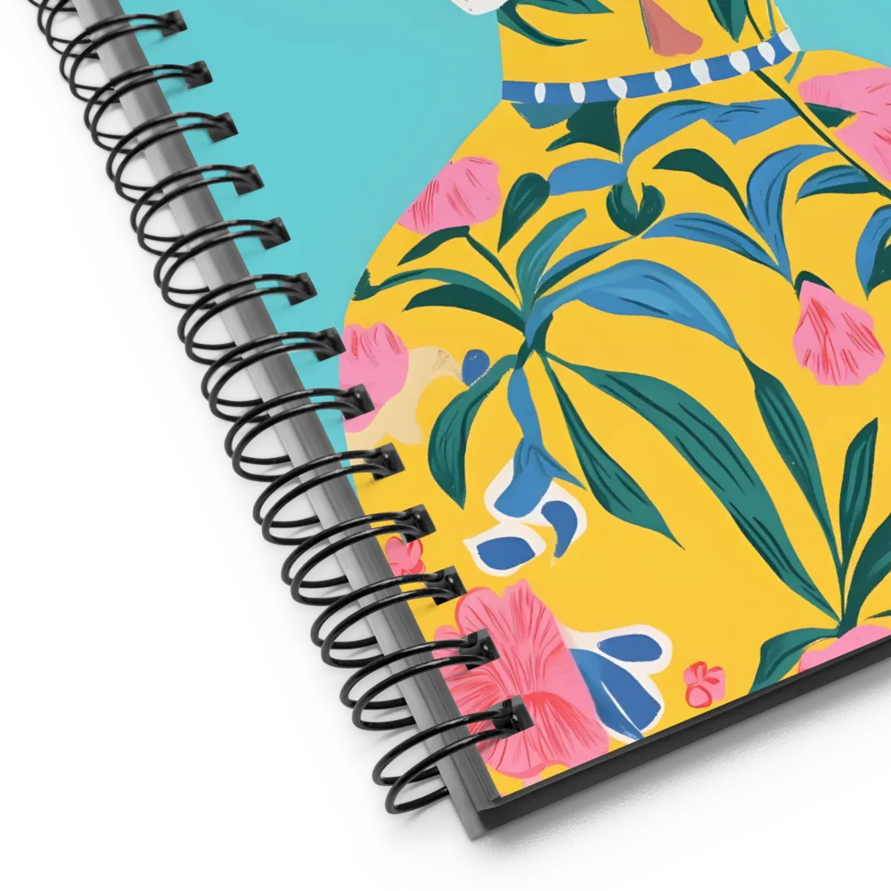 Tropical Confidence: A Fashion Portrait | Spiral Notebook