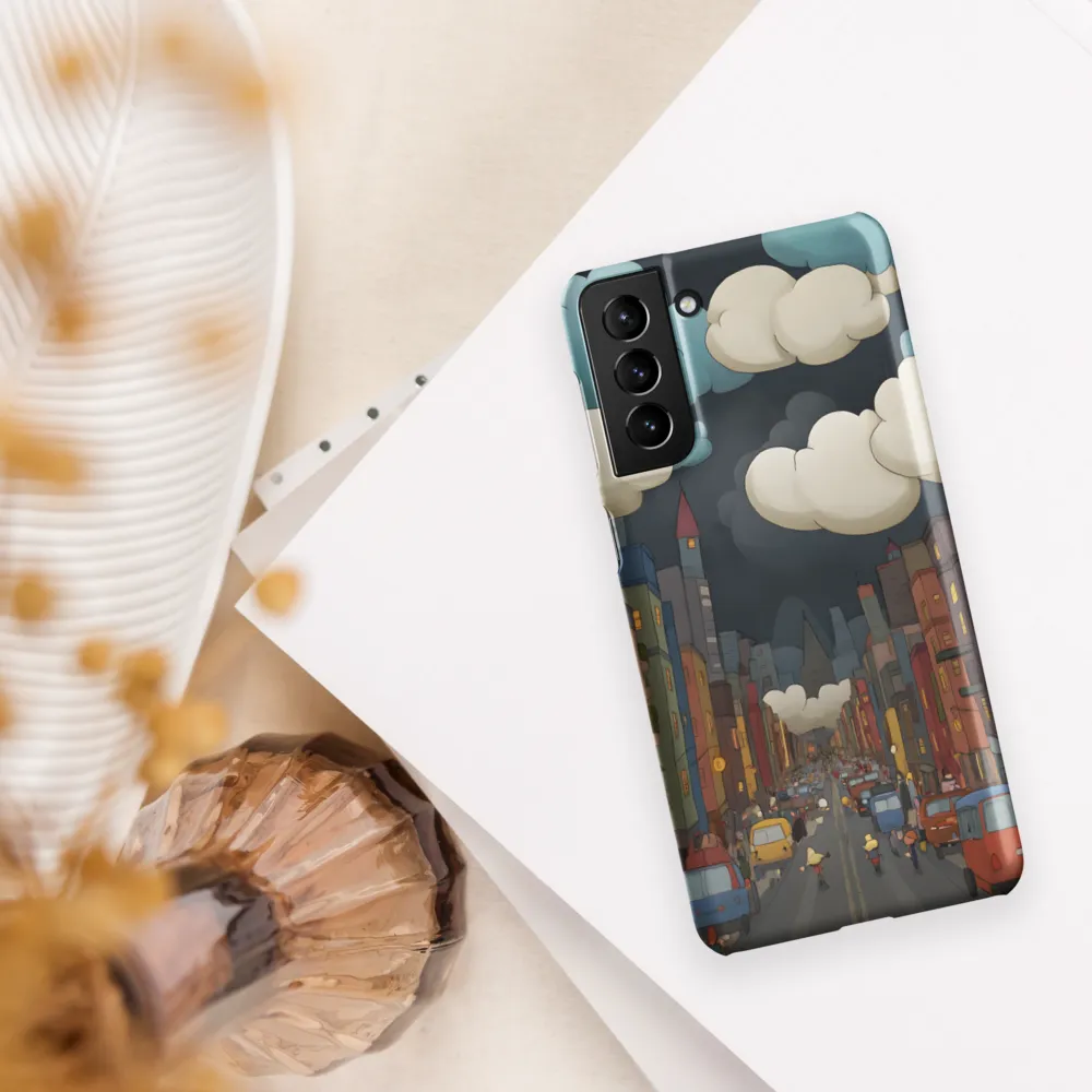 Urban Symphony: A City Awakens at Dusk | Phone Case |  S21 Plus | Snap Case | Matte