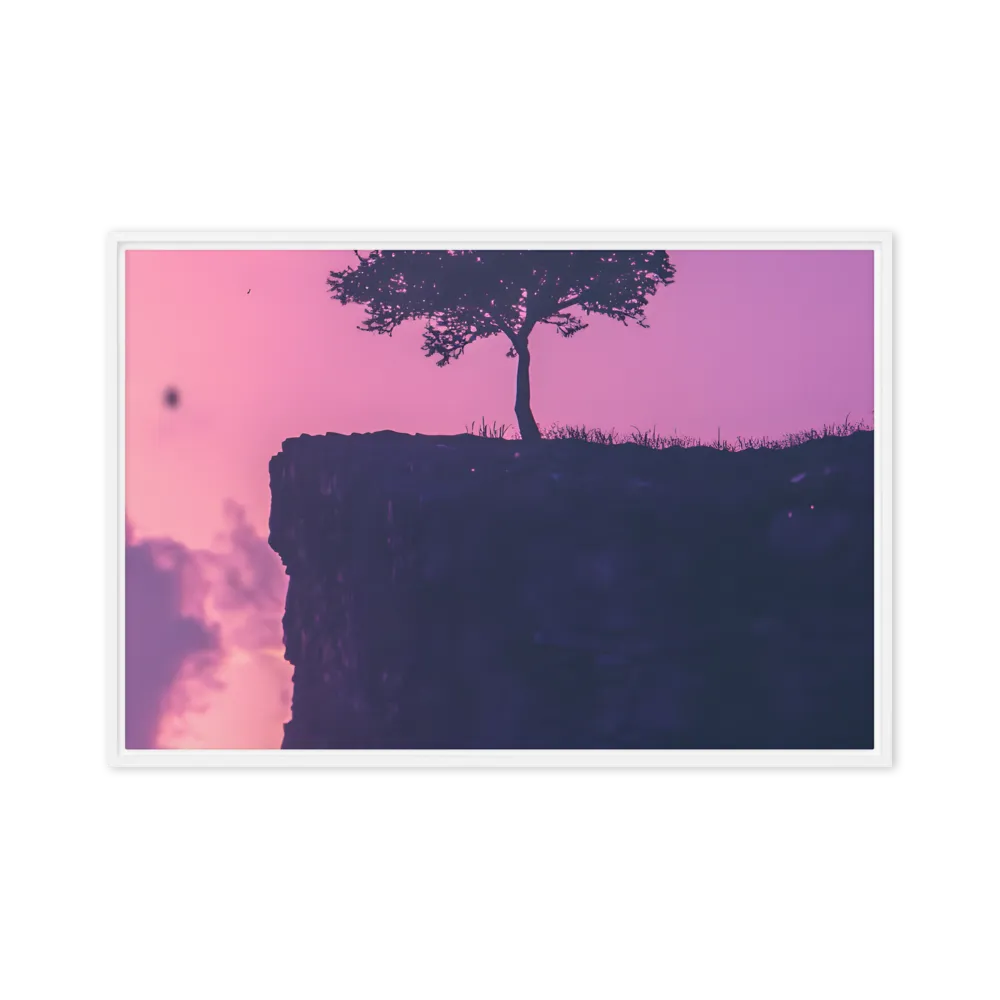 Solitude on the Edge | Canvas with White Frame | 24″×36″