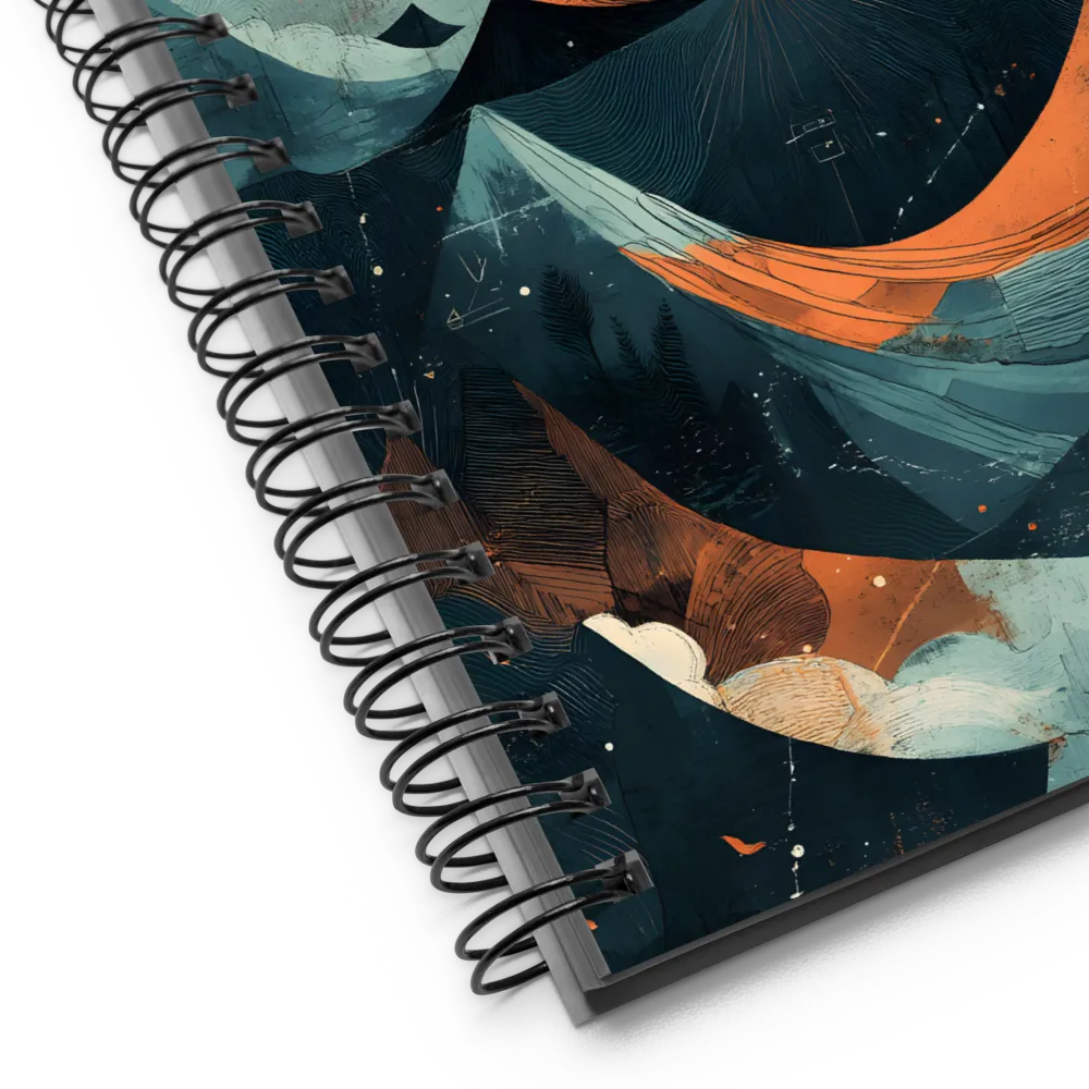 Twilight Over the Peaks | Spiral Notebook