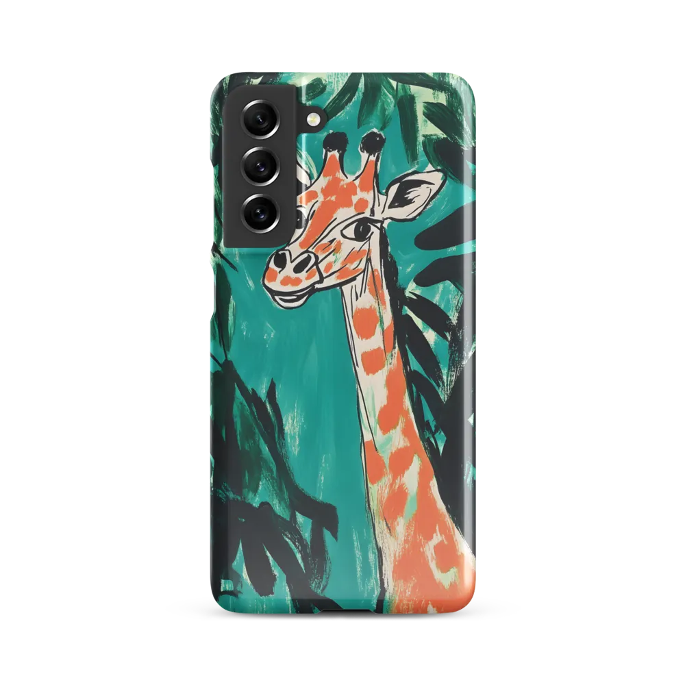 Curious Giraffe in Lush Greenery | Phone Case |  S21 FE | Snap Case | Glossy