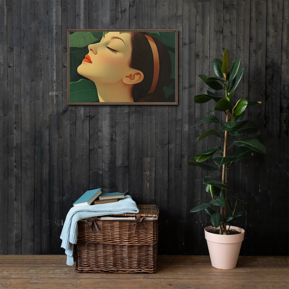 Serenity in Bloom | Canvas with Brown Frame | 20″×30″