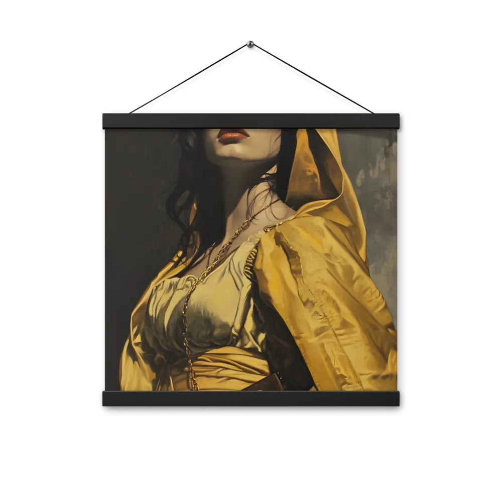 Veiled Confidence | Poster With Black Wood Hanger | 16″×16″