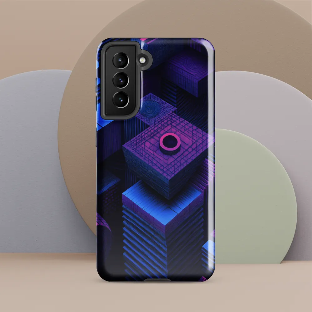 Geometric Dreams in Blue and Purple