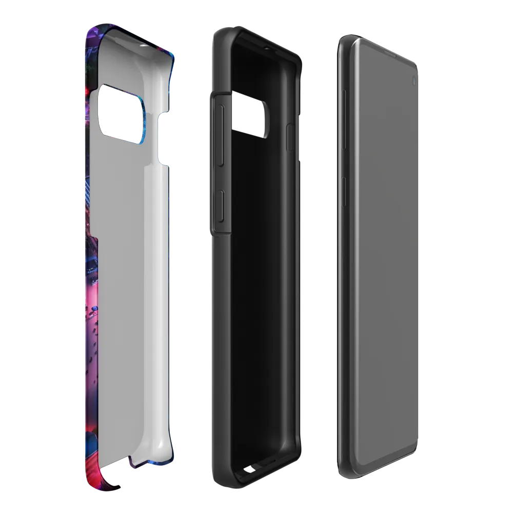 Twilight Reflections: A Serene Beach Aerial | Phone Case |  S10 Plus | Tough Case | Matte