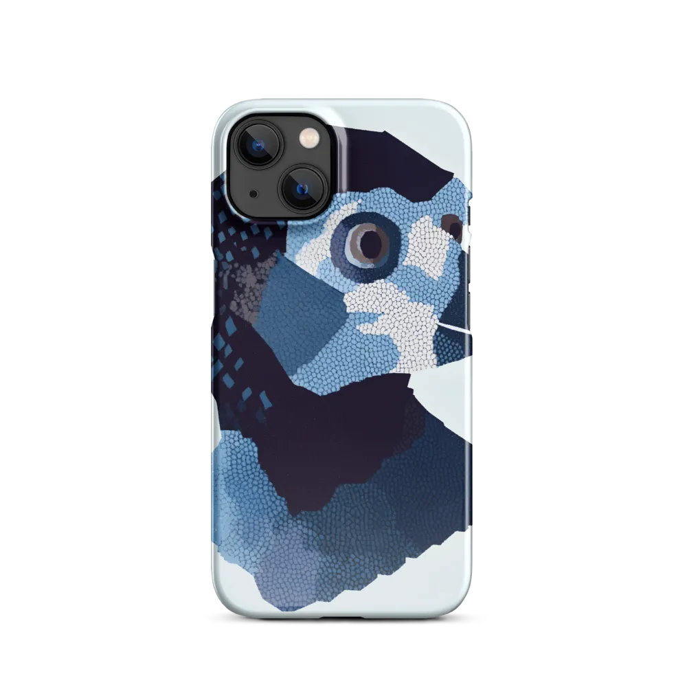 Abstract Avian Portrait in Blue
