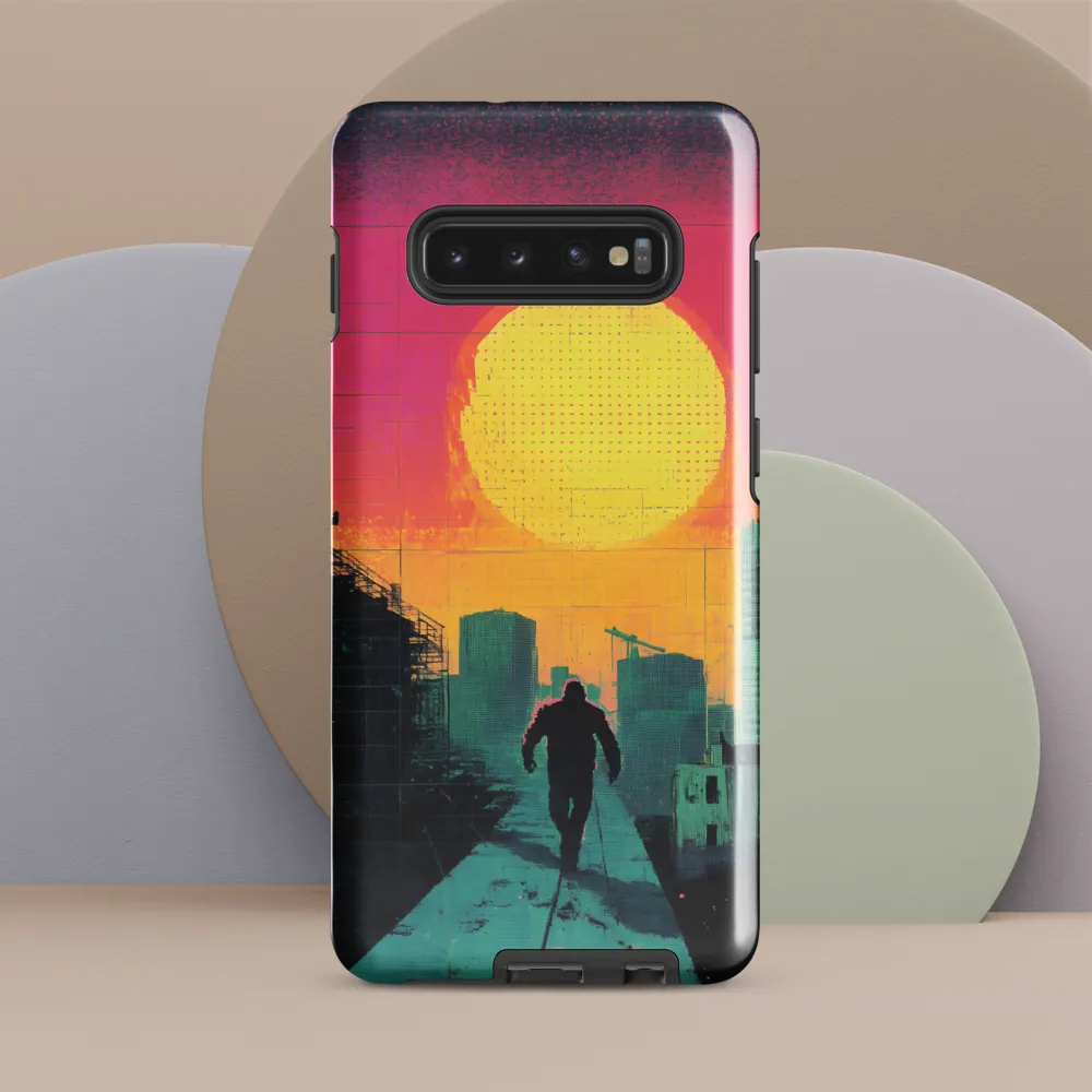 Solitude in a Neon City | Phone Case |  S10 Plus | Tough Case | Glossy