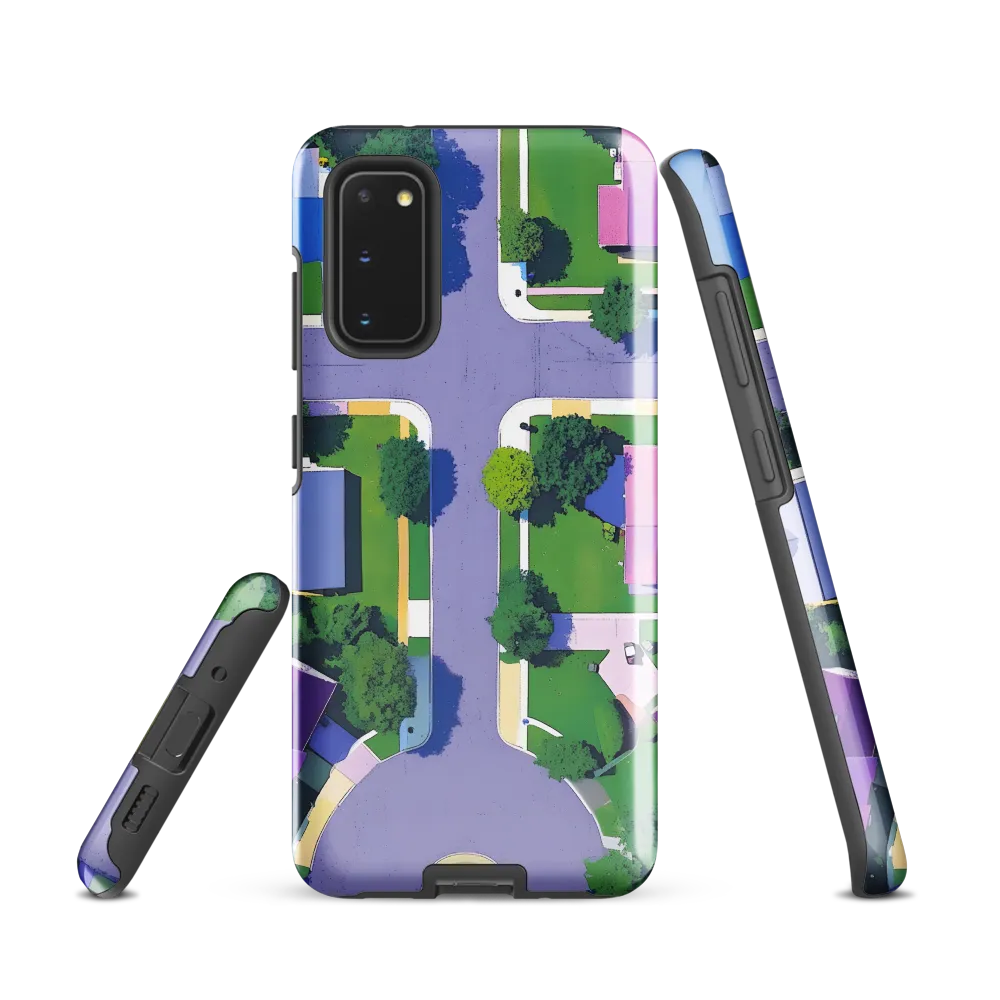 Aerial Harmony: Suburban Crossroads | Phone Case |  S20 | Tough Case | Glossy