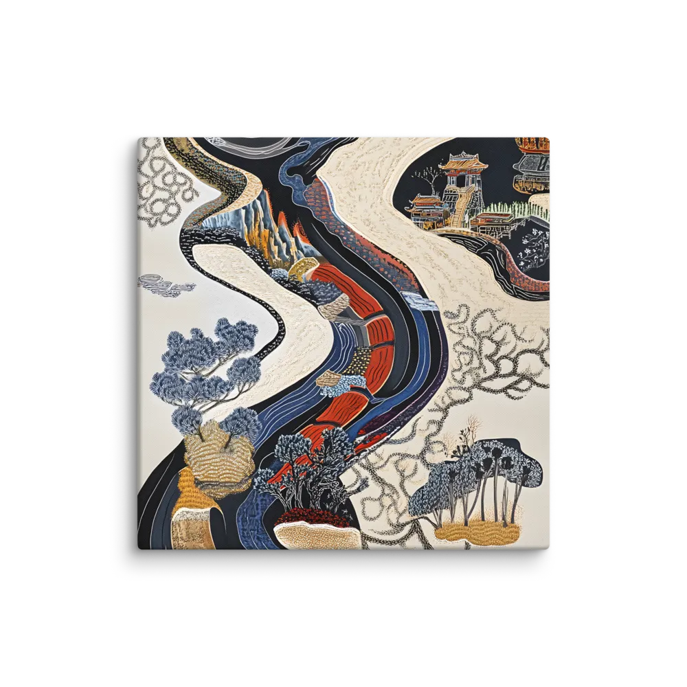 Flow of Tranquility | Canvas | 28″×28″