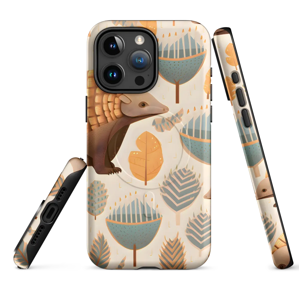 Pangolins in a Whimsical Habitat | Phone Case |  15 Pro Max | MagSafe® Tough Case | Matte