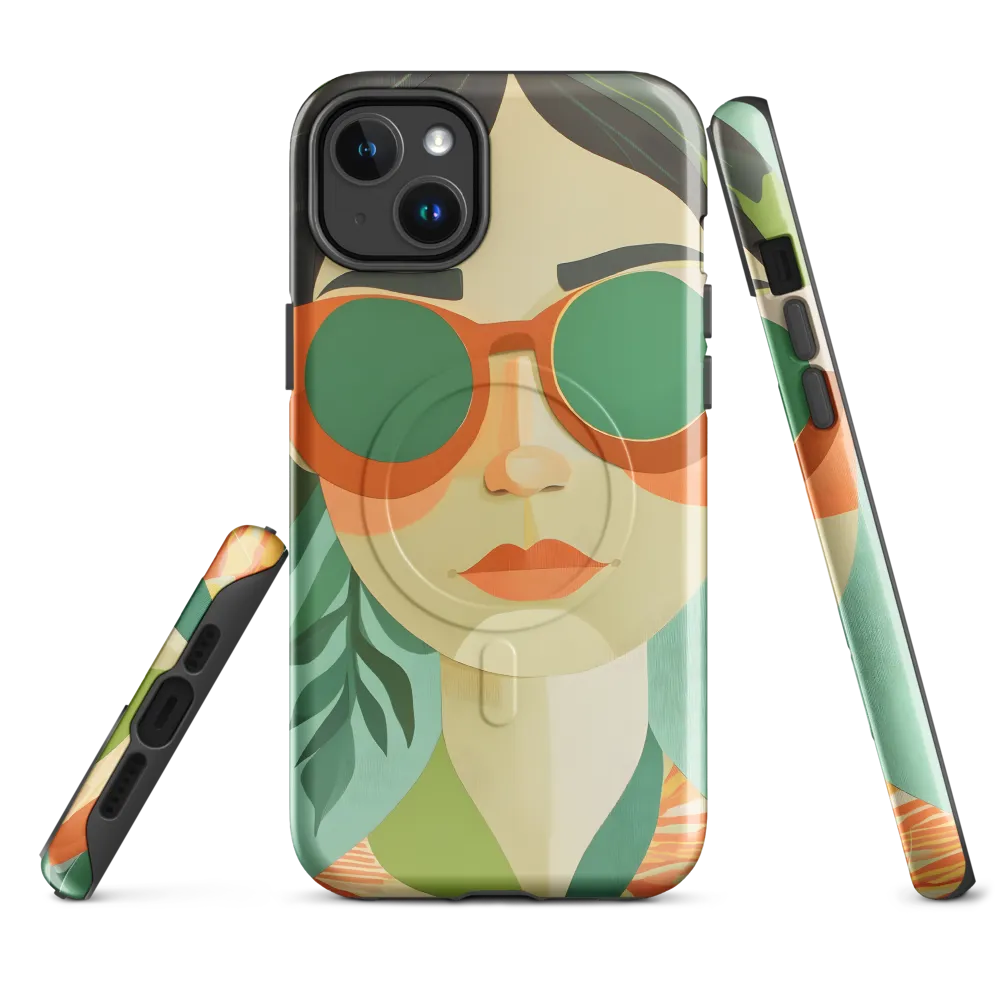Bold Serenity: A Modern Portrait | Phone Case |  14 Plus | MagSafe® Tough Case | Glossy