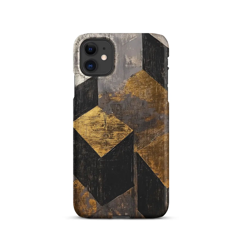 Geometric Harmony in Gold and Black | Phone Case |  11 | Snap Case | Matte
