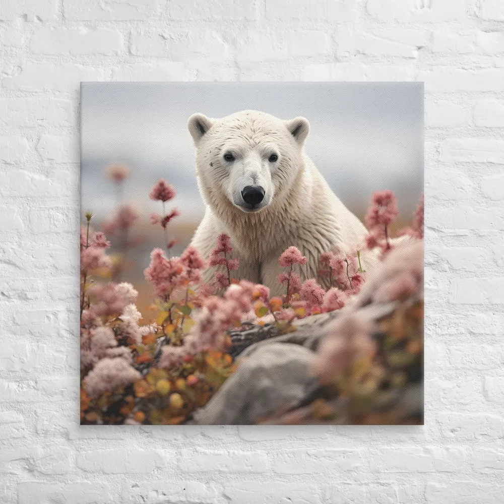 Curiosity Among Blooms: The Polar Bear
